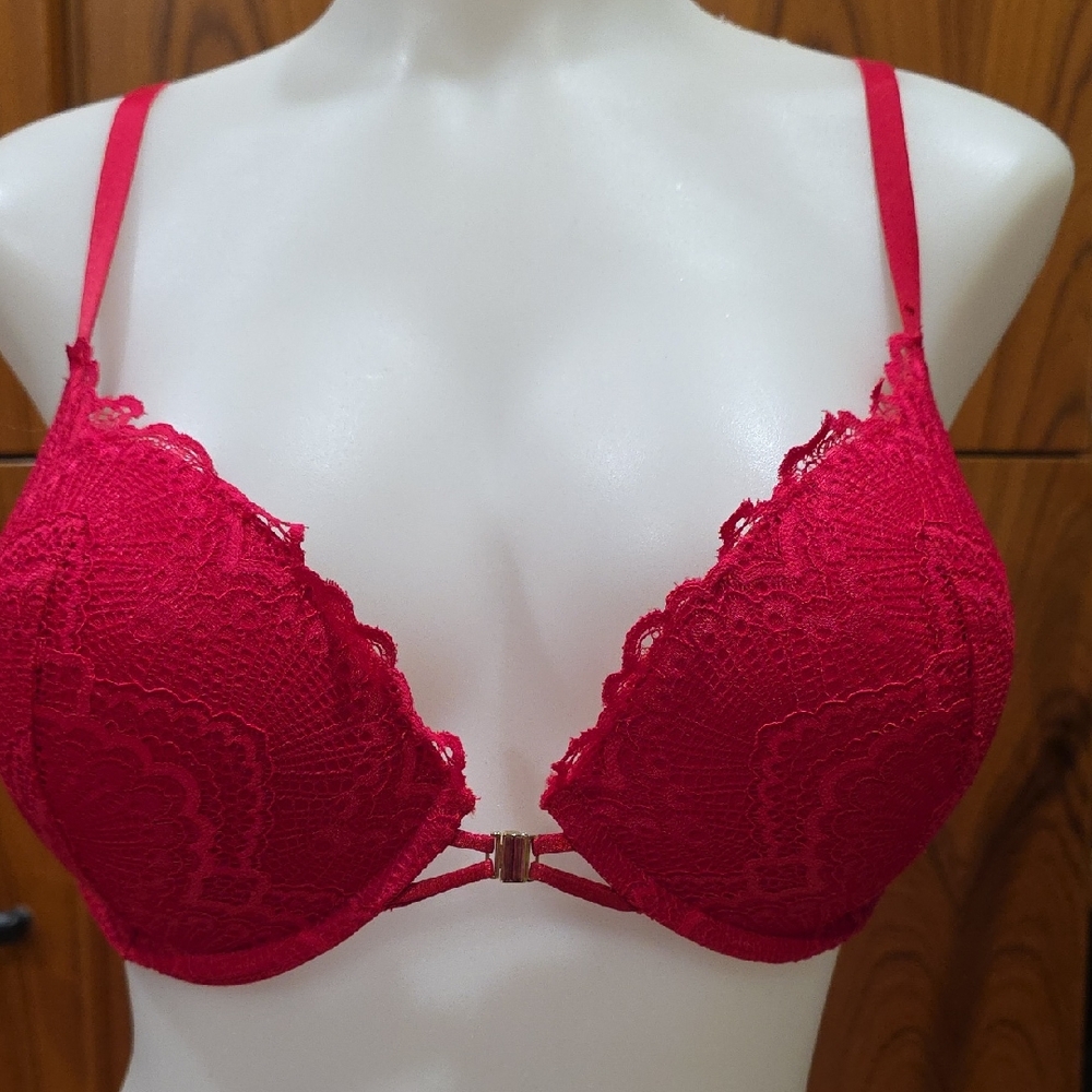 La SENZA Vibrant Red Lace Bra